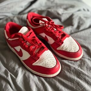 Red and white dunks